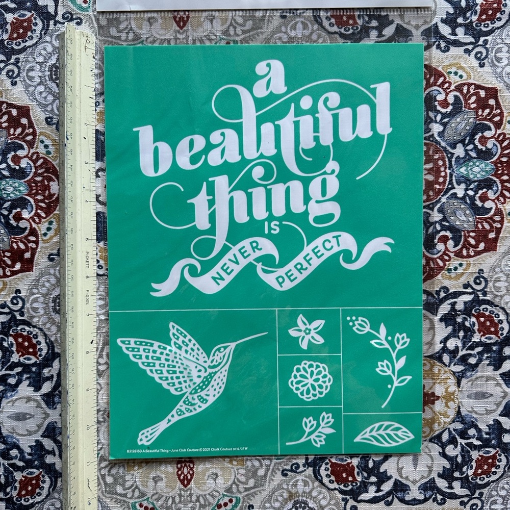 Chalk Couture Transfer-A Beautiful Thing